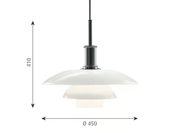 PH 4½-4 - Opal glass pendant lamp by Louis Poulsen - view 3